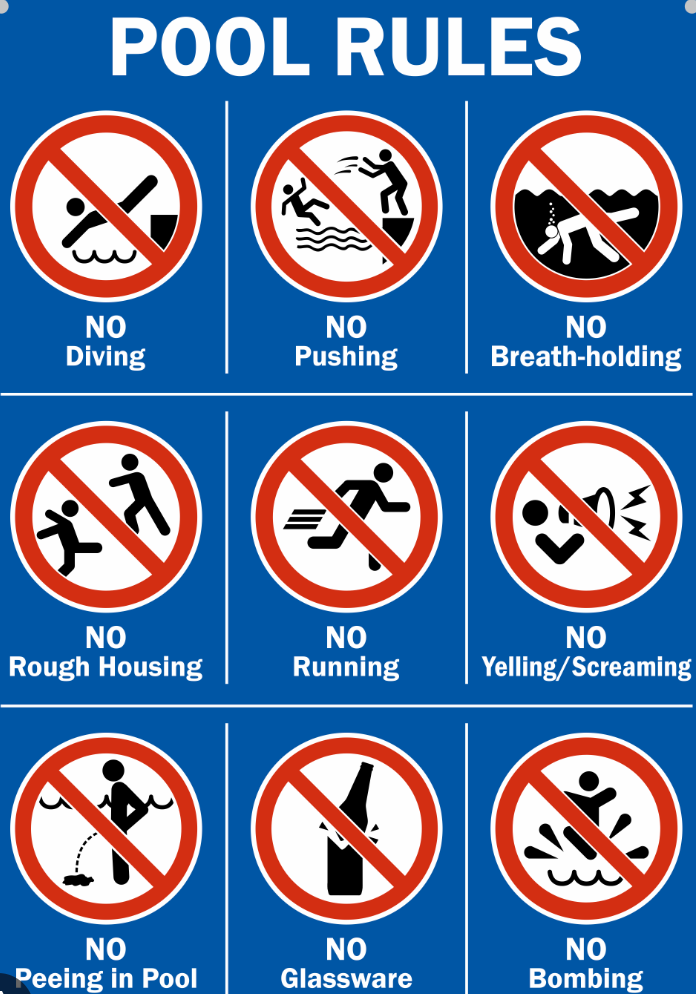 Pool Rule Signs