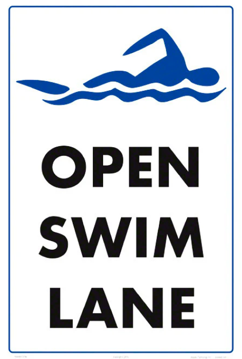 Swim Lane Signs