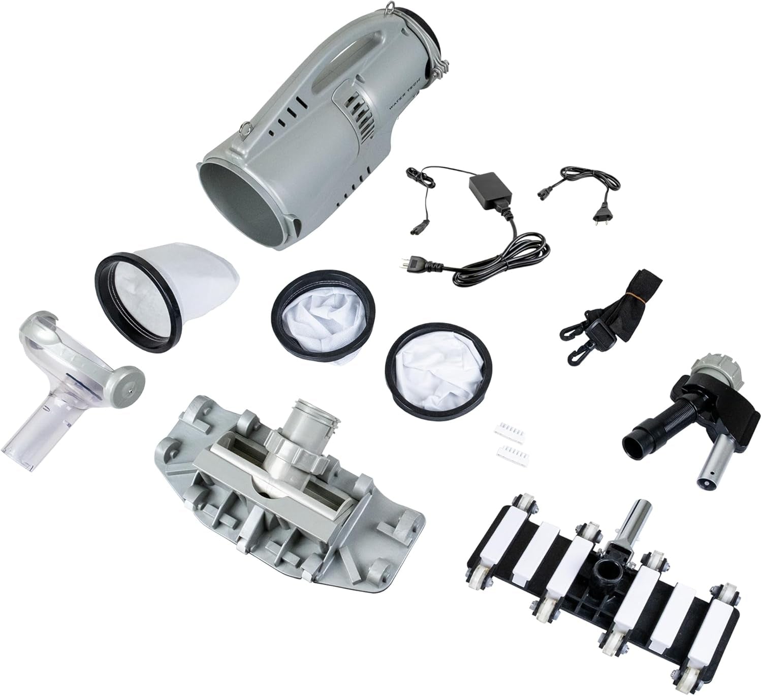 Pro 2000 Commercial Pool Vacuum - Cordless Rechargeable Hose-Free, up to 2 Hour Runtime, Sealed Battery and Two Vacuum Heads for Vinyl, Fiberglass, Concrete and Gunite In-Ground Pools