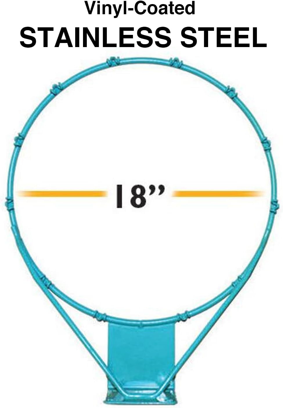 Dunn-Rite Products Deck Shoot Poolside Deck-Mounted Basketball Hoop Set, Choose White or Clear