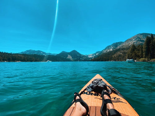 Natural Wood Stand Up Inflatable Paddle Board - Image 5