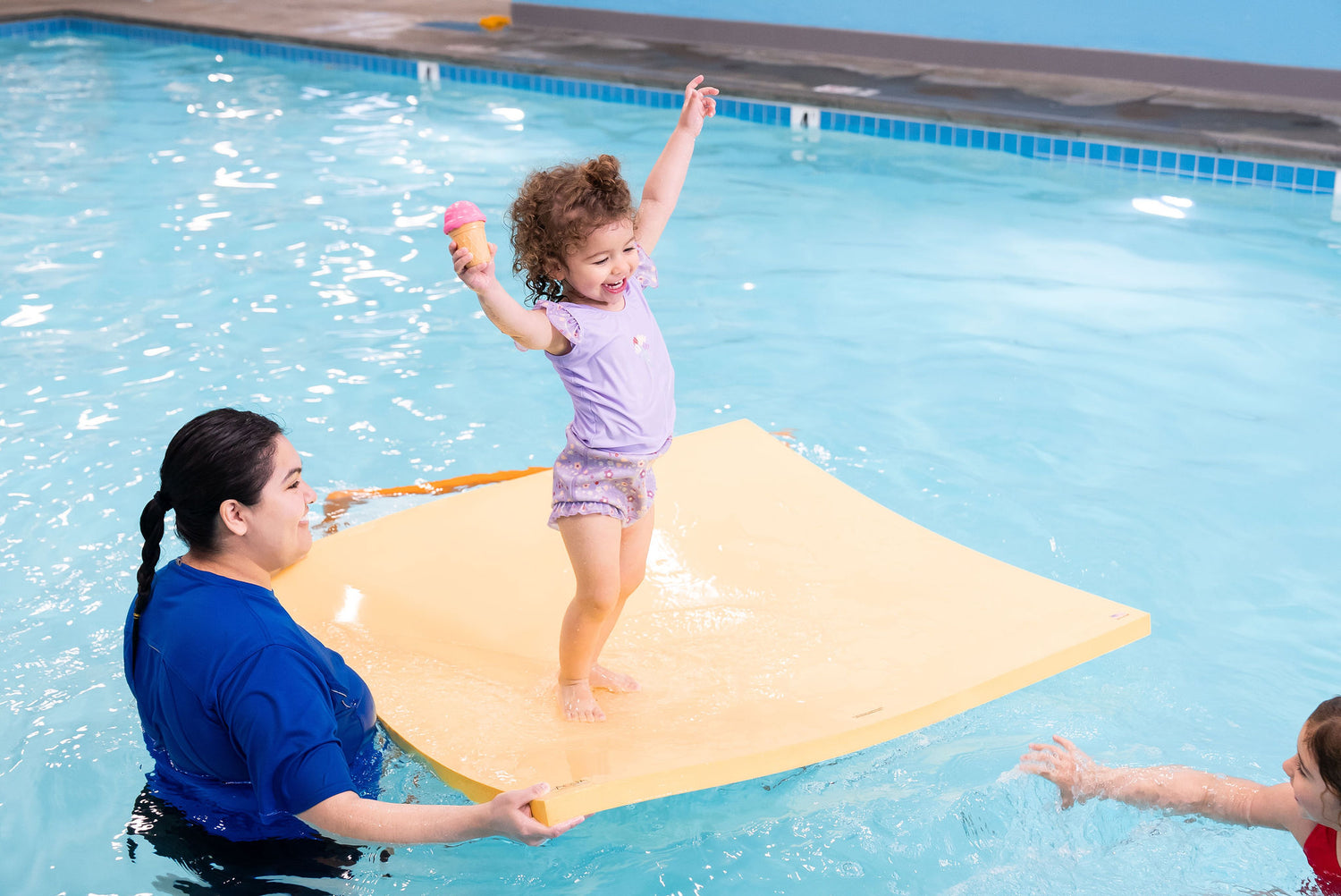 Aquamentor Rectangular Foam Floating Mat - Made in the USA - Durable Swim Training Aid