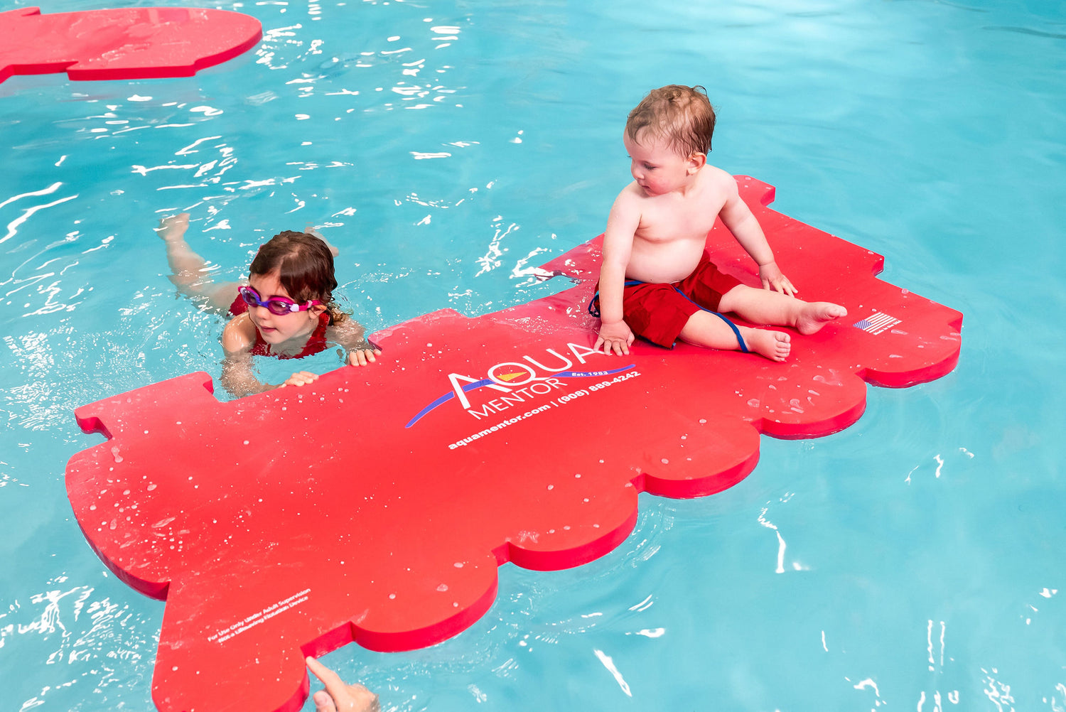 AquaTrain™ Foam Floating Mat – Made in the USA - Durable Swim Training Aid