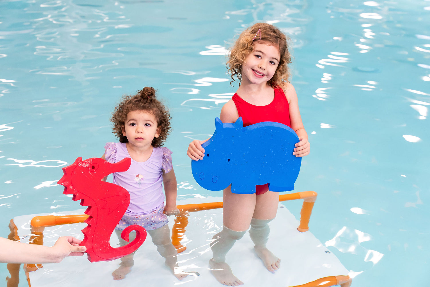 Hank the Hippo™ Foam Floating Mat – Made in the USA - Durable Swim Training Aid