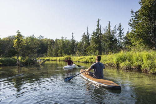 Natural Wood Stand Up Inflatable Paddle Board - Image 9
