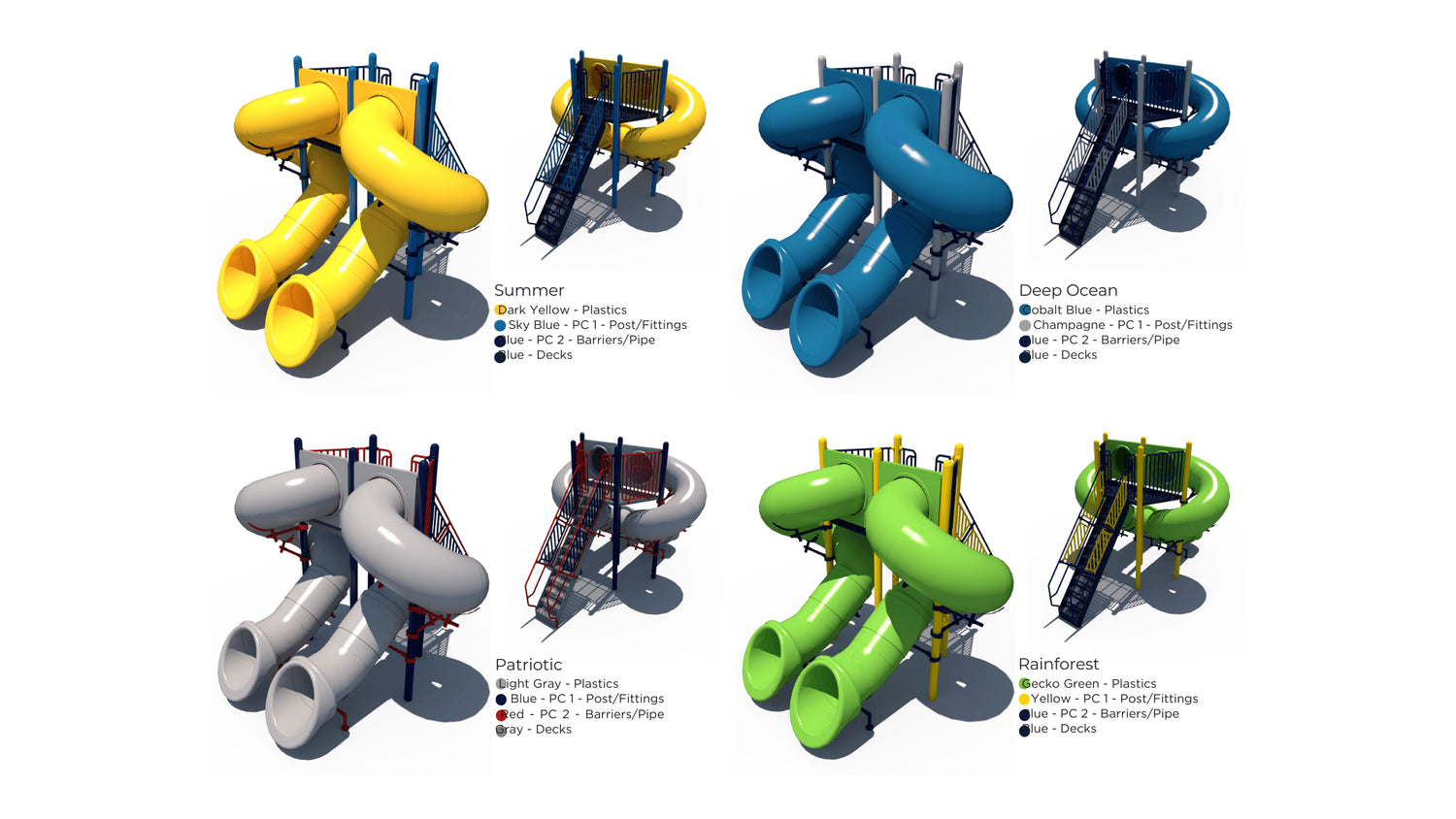 Single Flume Poolside Slides