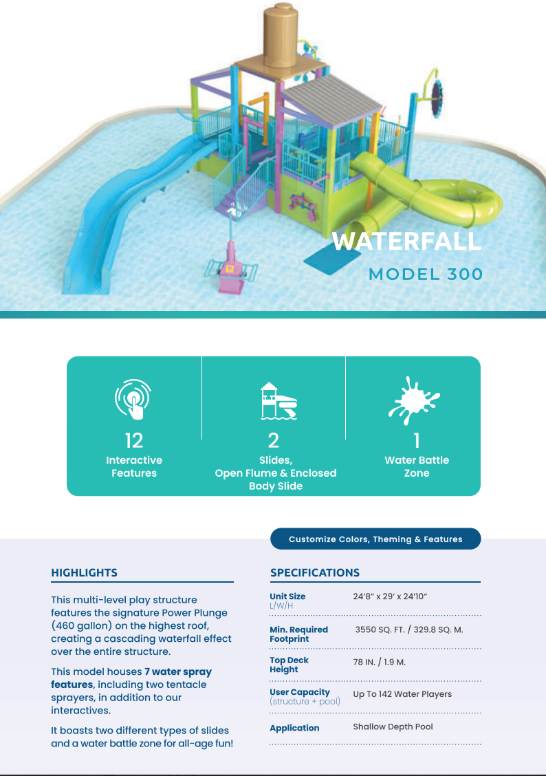 Waterfall Model 300 Interactive Play Structure — view 2
