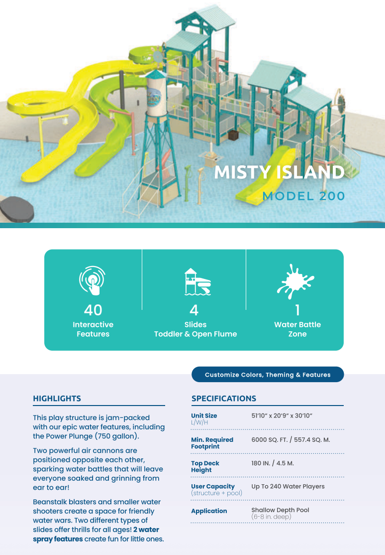Misty Island Model 200 Interactive Play Structure