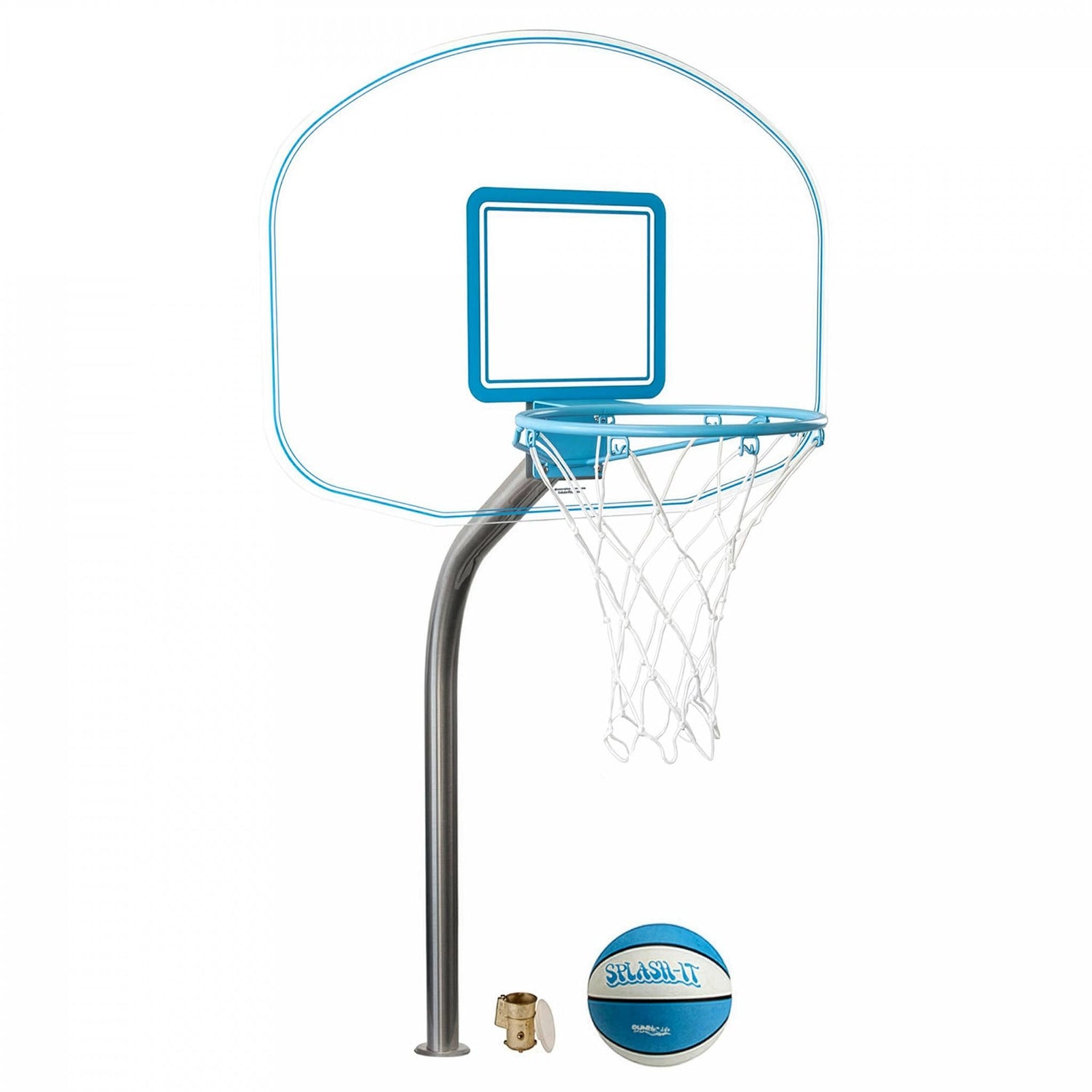 Clear Hoop Jr. Deck-Mounted Pool Basketball Hoop (2 & 3/8