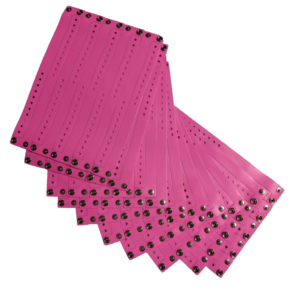 Aquamentor Reusable Vinyl Wristbands - Durable, Long-Lasting - 100/pk