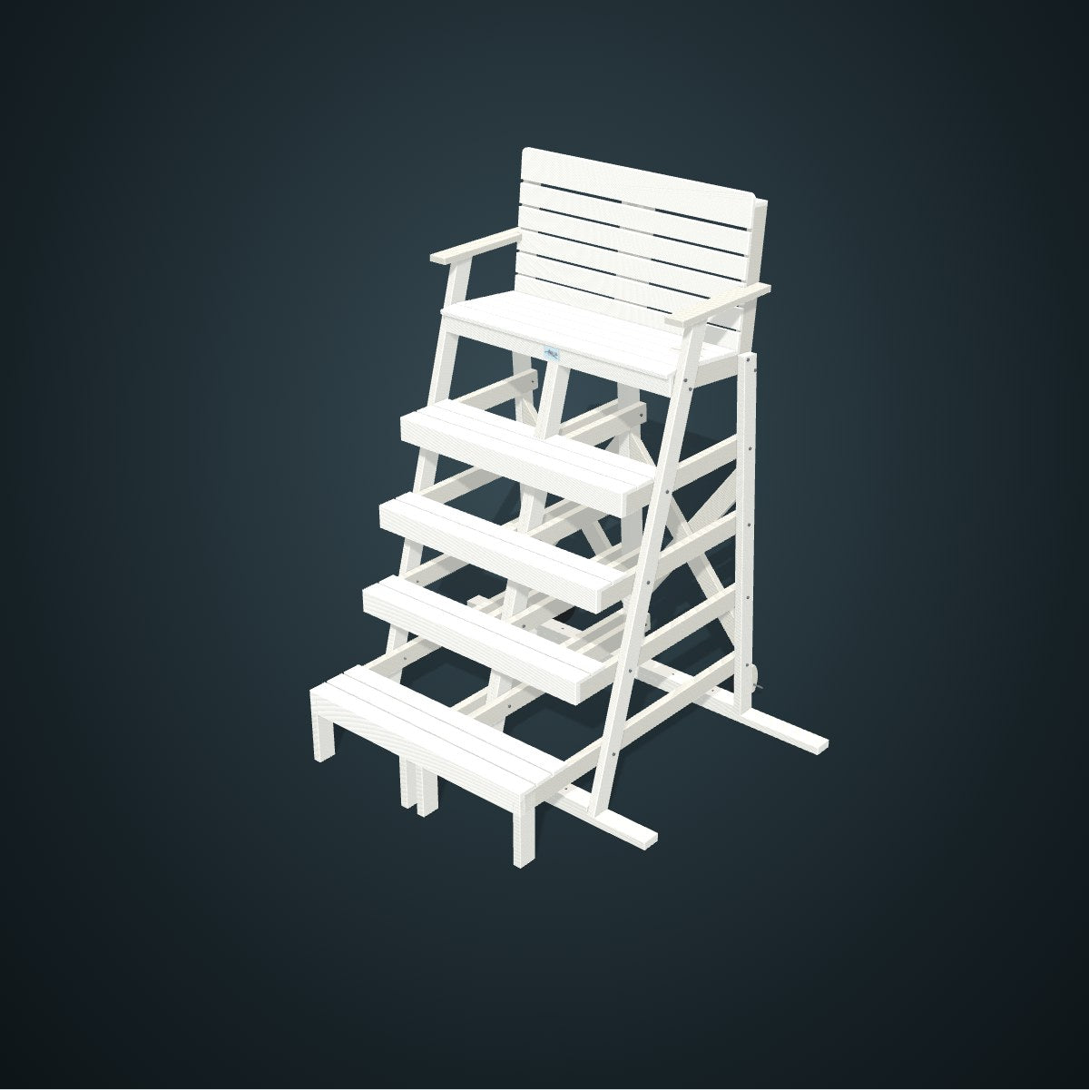 Aquamentor 72 inch 2-seat lifeguard chair, 3/4 view