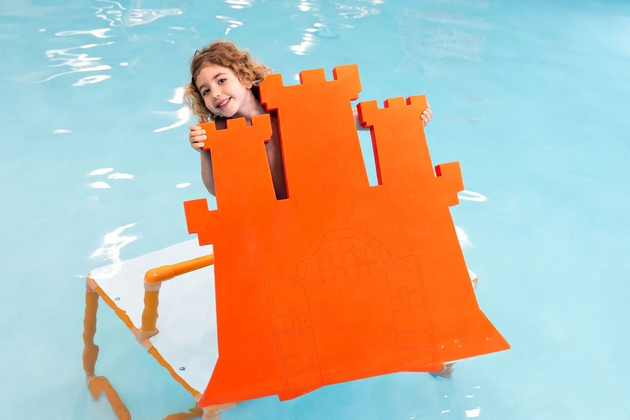 Poseidon’s Castle Foam Floating Mat – Made in the USA – Safe, Fun Pool Play for Kids