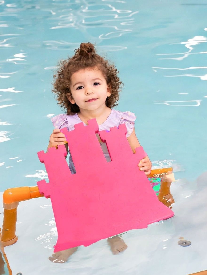 Poseidon’s Castle Foam Floating Mat – Made in the USA – Safe, Fun Pool Play for Kids