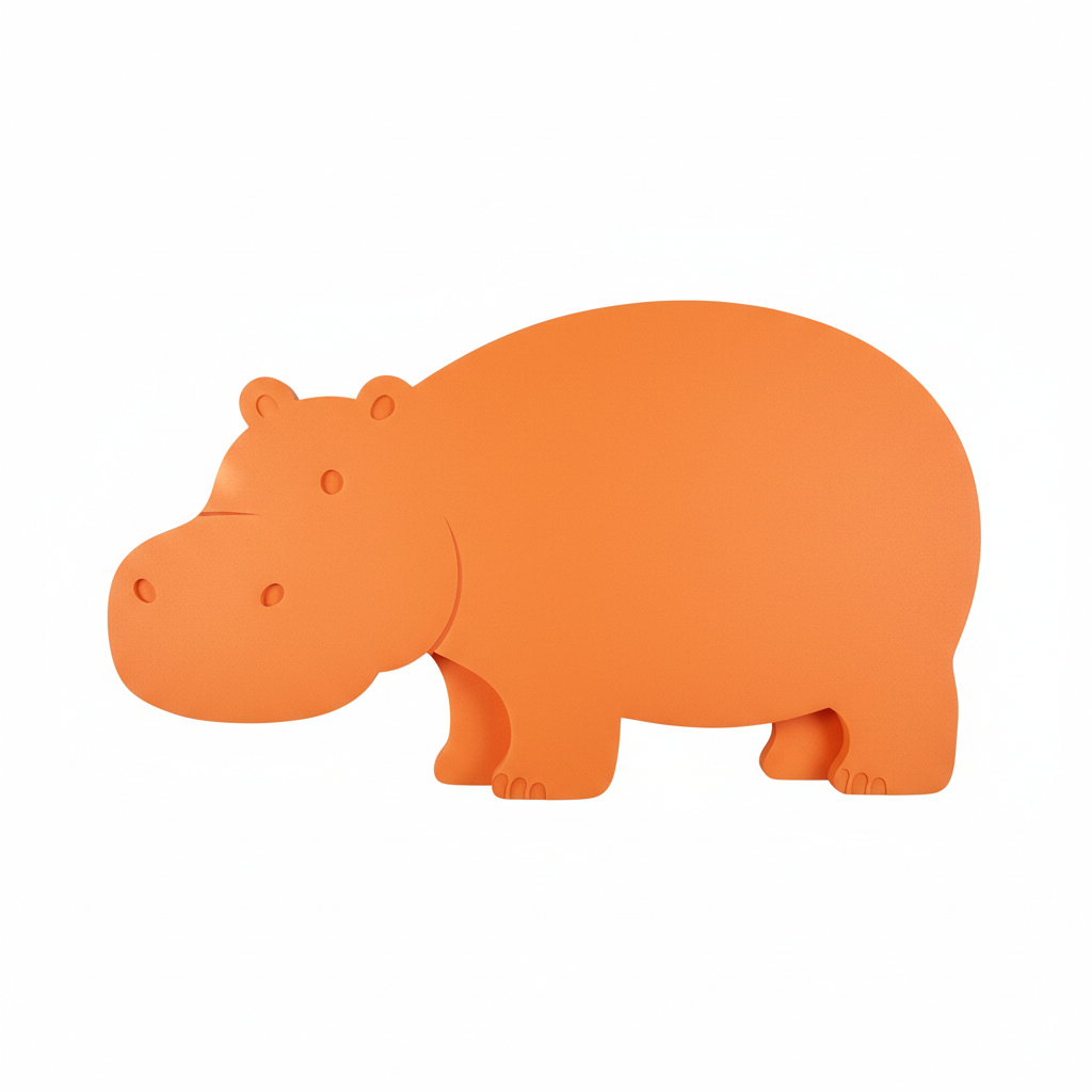 Hank the Hippo™ Foam Floating Mat – Made in the USA - Durable Swim Training Aid