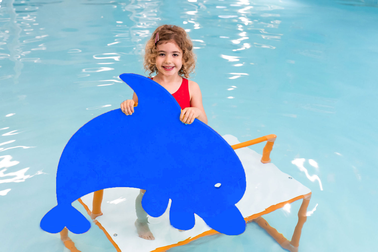 Dan the Dolphin™ Foam Floating Mat – Made in the USA - Durable Swim Training Tool