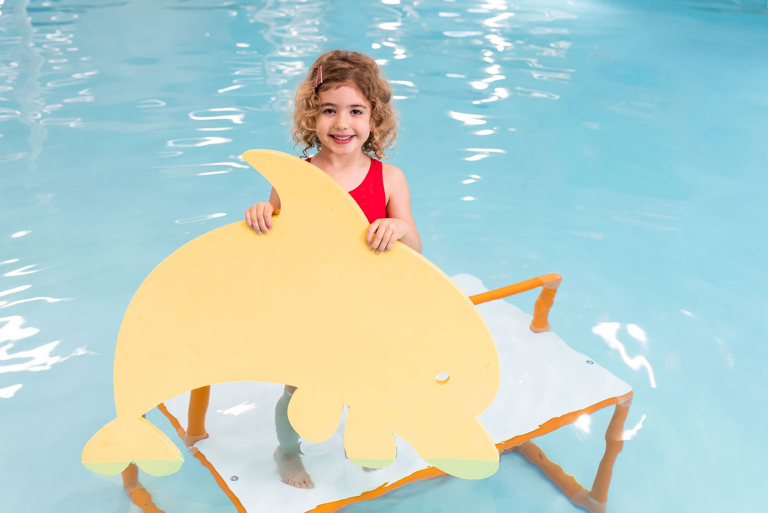 Dan the Dolphin™ Foam Floating Mat – Made in the USA - Durable Swim Training Tool