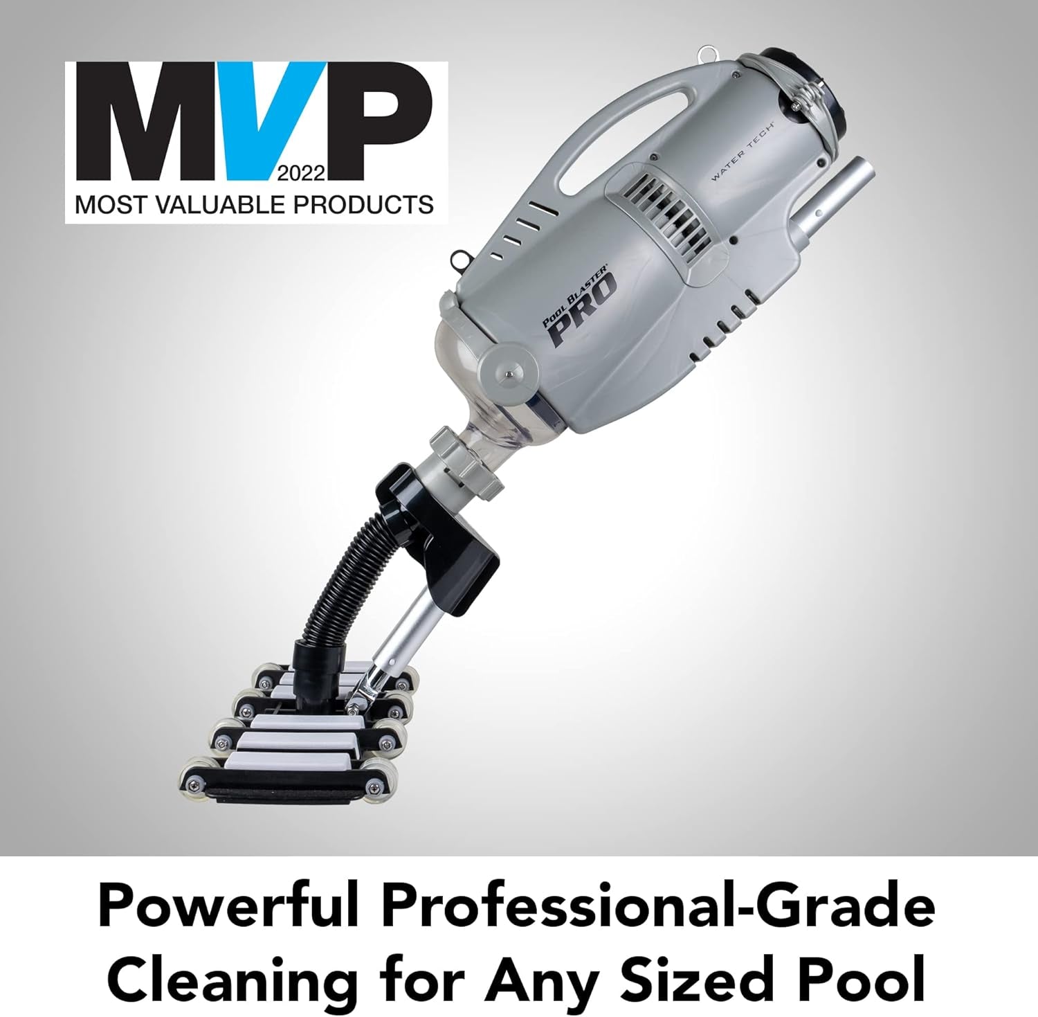 Pro 2000 Commercial Pool Vacuum - Cordless Rechargeable Hose-Free, up to 2 Hour Runtime, Sealed Battery and Two Vacuum Heads for Vinyl, Fiberglass, Concrete and Gunite In-Ground Pools