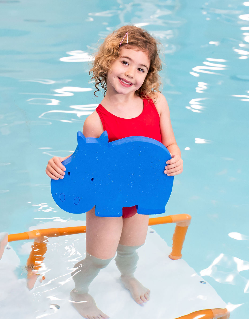 Hank the Hippo™ Foam Floating Mat – Made in the USA - Durable Swim Training Aid