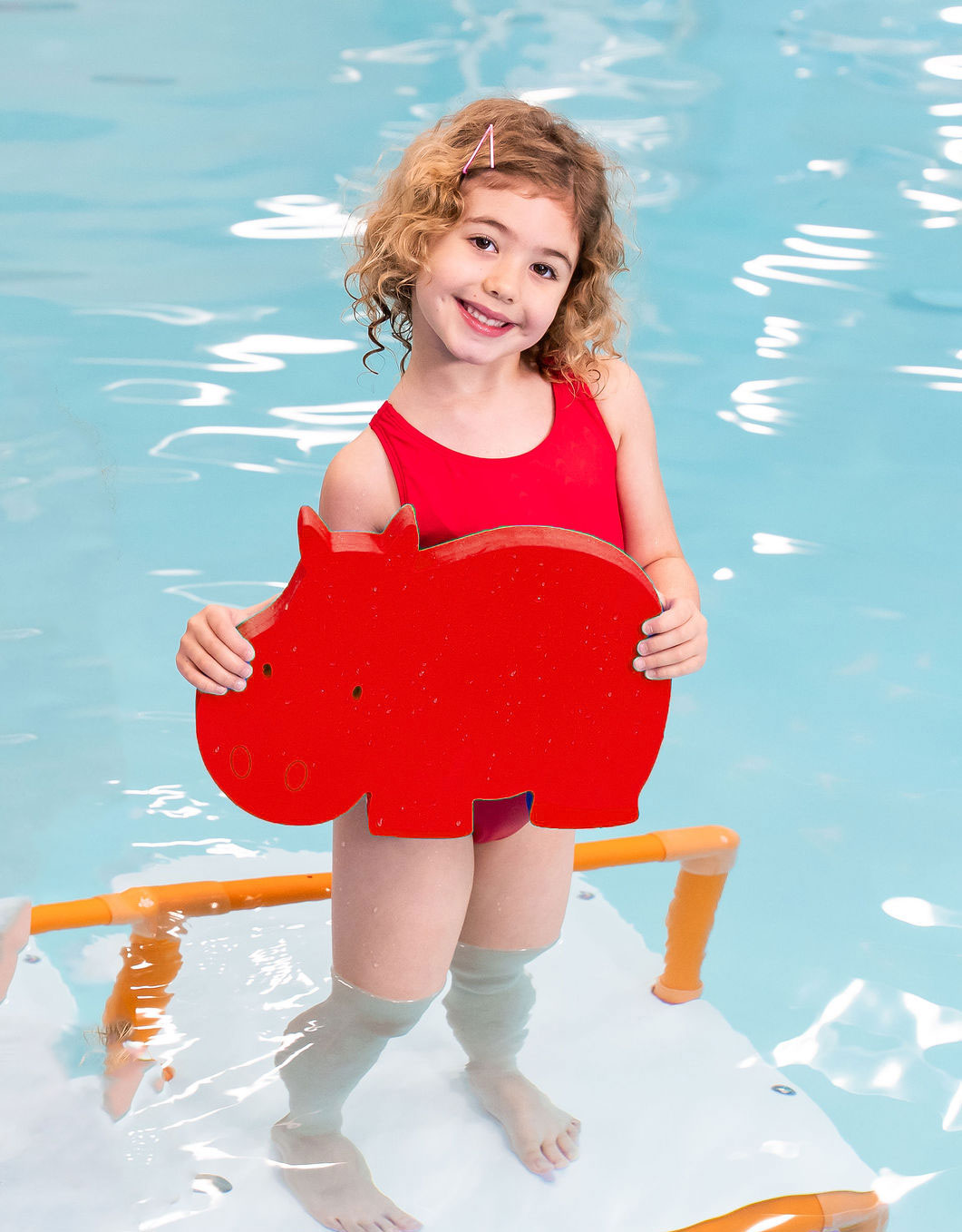 Hank the Hippo™ Foam Floating Mat – Made in the USA - Durable Swim Training Aid