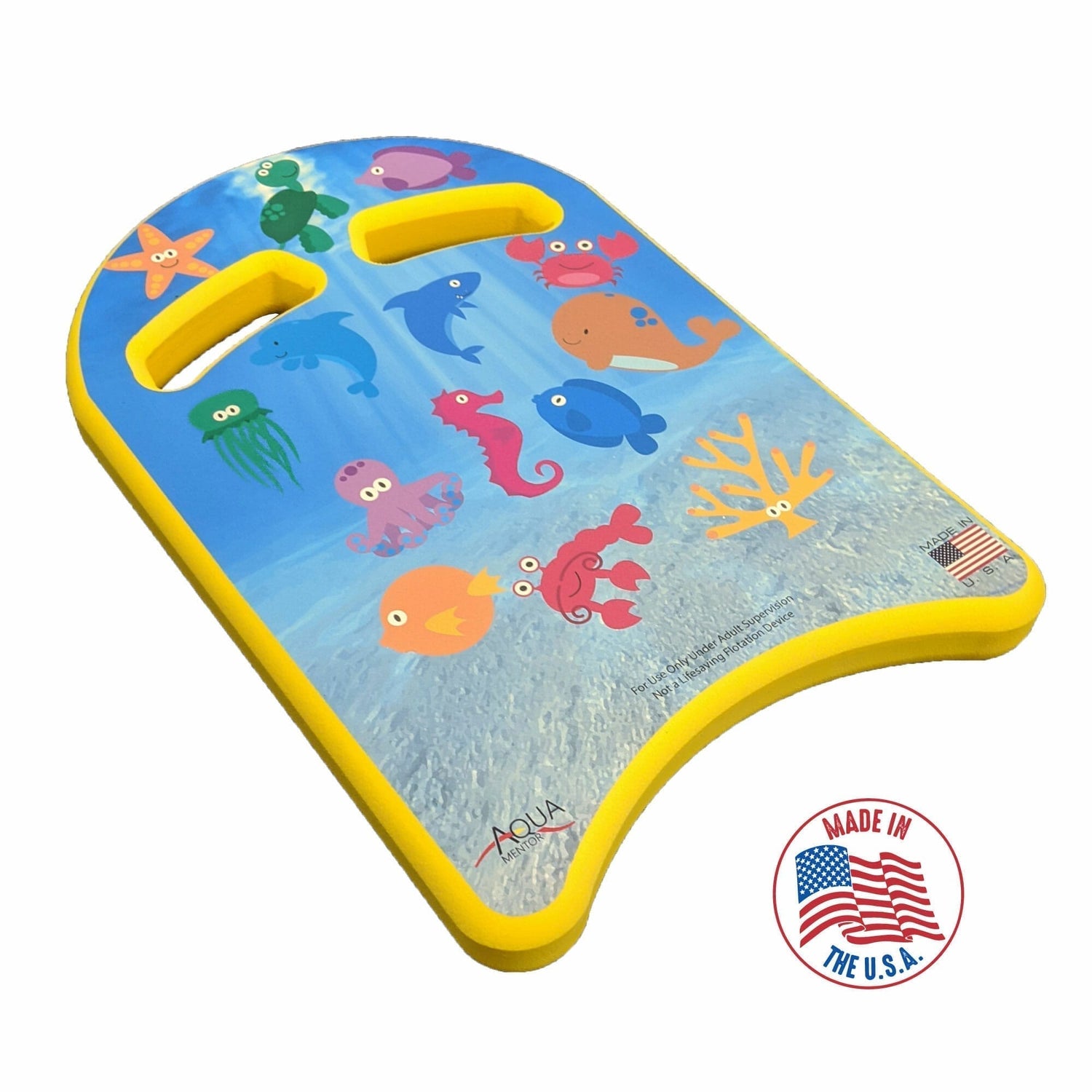 Aquamentor Sea Creatures Youth Kickboard - Durable Swim Training Aid