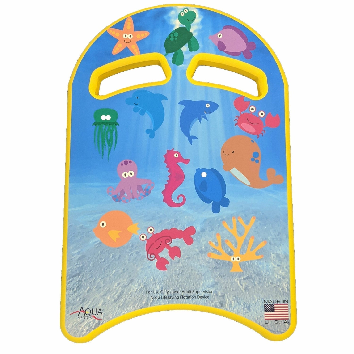 Aquamentor Sea Creatures Youth Kickboard - Durable Swim Training Aid