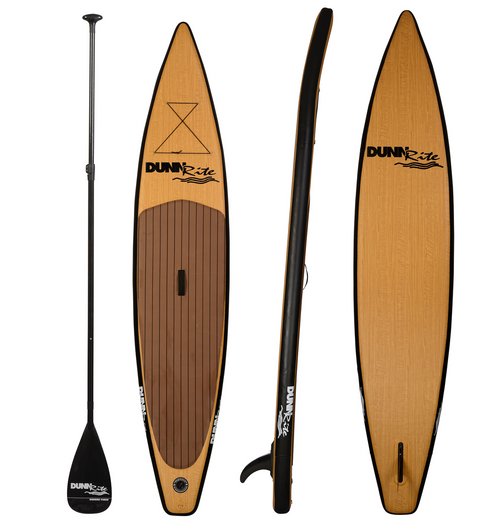 Natural Wood Stand Up Inflatable Paddle Board - Image 2