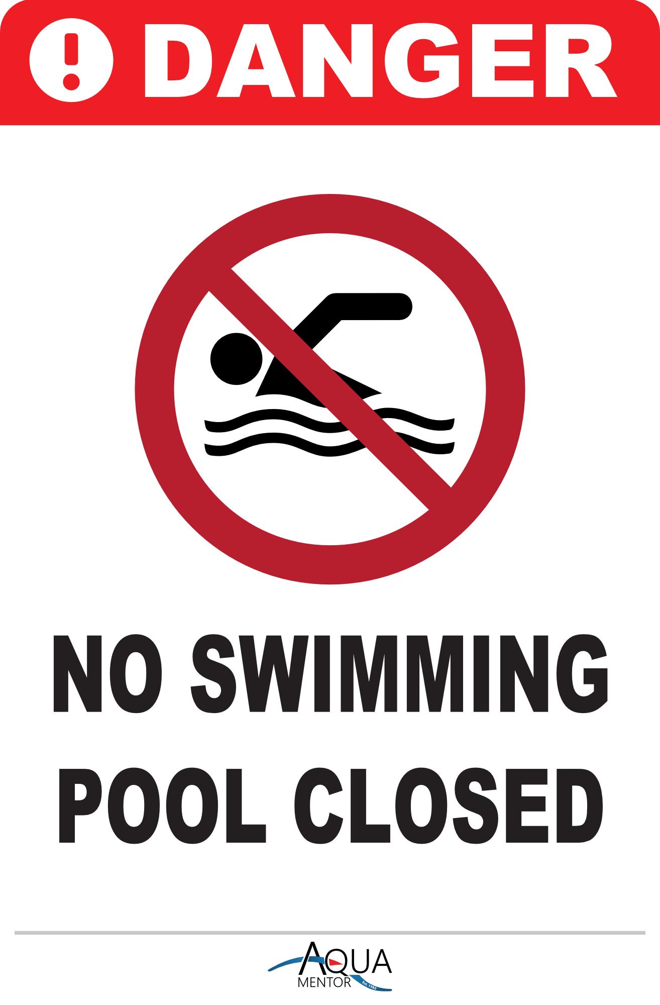 No Swimming Signs
