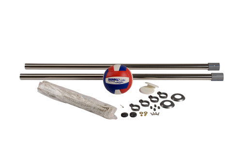 DeckVolly Deck-Mounted Pool Volleyball Net, Stainless Steel (2 & 3/8