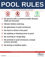 COLORADO Pool Rules Sign - 5 CCR 1003-5 (Swimming Pools and Mineral Baths)
