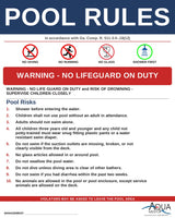 GEORGIA Pool Rules Sign - Ga. Comp. R. & Regs. 511-3-5-.18