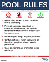 IDAHO Pool Rules Sign - IDAPA 16.02.14.192 (Lifeguard) + 16.02.14.195 (Safety and Sanitation)