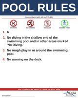 IOWA Pool Rules Sign - Iowa Admin. Code r. 641-15.4(6)