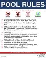 MAINE Pool Rules Sign - 10-144 CMR Ch. 202, Section 6(H)