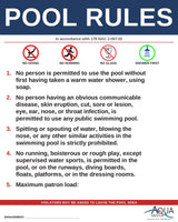 NEBRASKA Pool Rules Sign - 178 NAC 2-007.02 (Public Swimming Pools)
