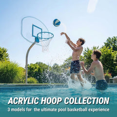 Clear Hoop Jr. Deck-Mounted Pool Basketball Hoop (2 & 3/8" Post) - Image 2