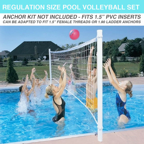 ProVolly Deck-Mounted Pool Volleyball Net (1.5
