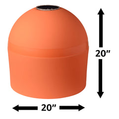 Solar Powered Self-Illuminating Buoy With Light Engine - 20" -  Orange - Image 8