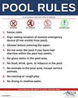 OHIO Pool Rules Sign - Ohio Admin. Code 3701-31-04(E)(3) Signs