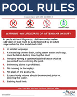 OKLAHOMA Pool Rules Sign - OAC 310:320-3-3 + 310:320-3-2