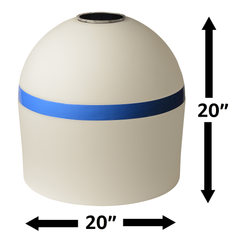 Solar Powered Self-Illuminating Buoy With Light Engine - 20" -  Mooring (white & blue) - Image 8