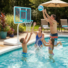 Junior Hoop Clear Pool Basketball Hoop, Aqua - Image 3