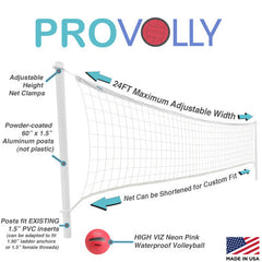 ProVolly Deck-Mounted Pool Volleyball Net (1.5" Post, Anchors NOT Included) - Image 5