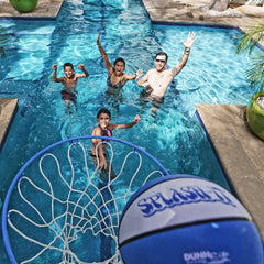 Splash & Shoot White Pool Basketball Hoop, Blue - Image 5