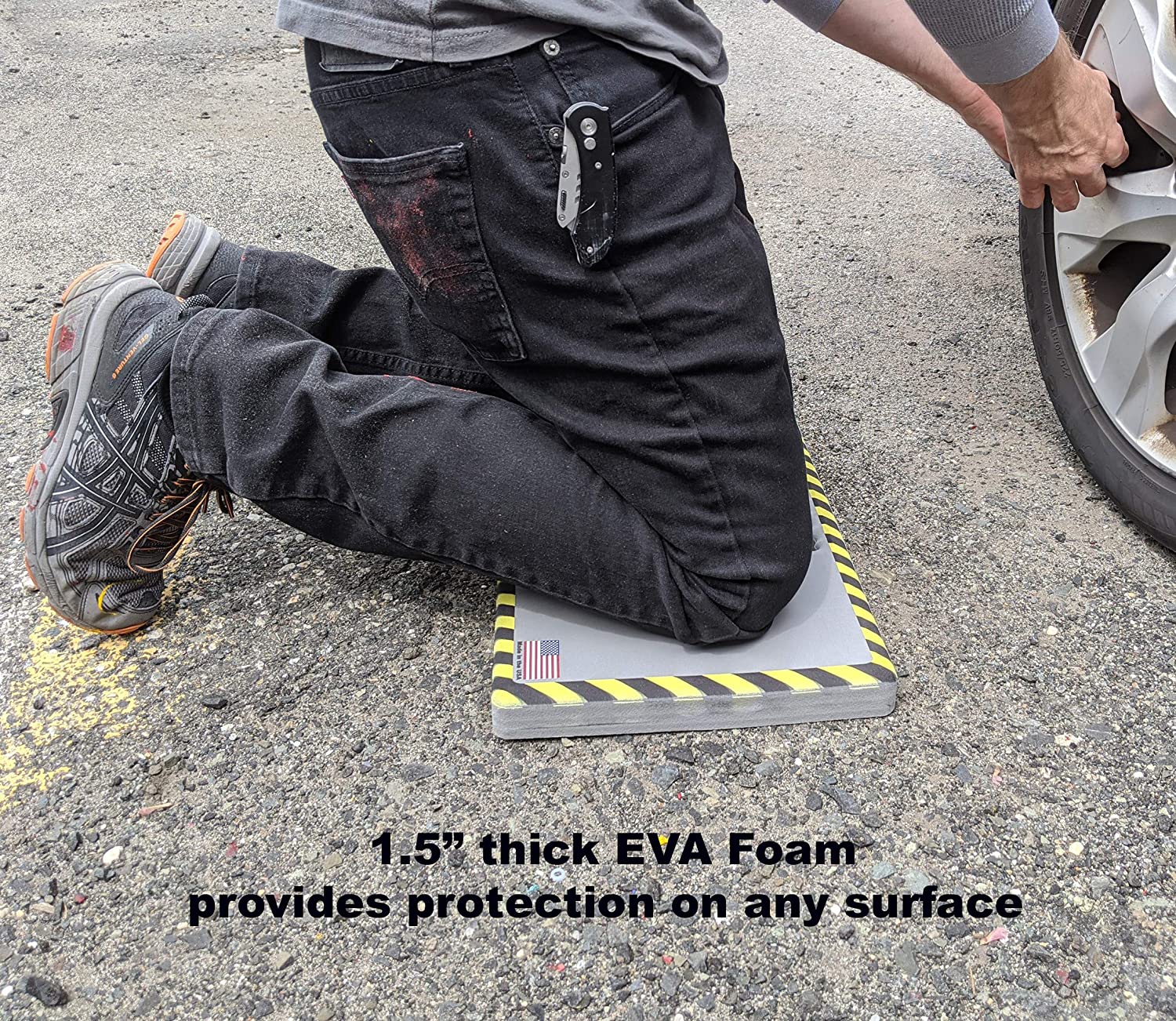 Aquamentor Kneeling Pad for All-Around use (Hazard Striping 17.5