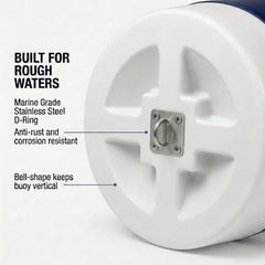 Solar Powered Self-Illuminating Buoy With Light Engine - 20" -  White - Image 7
