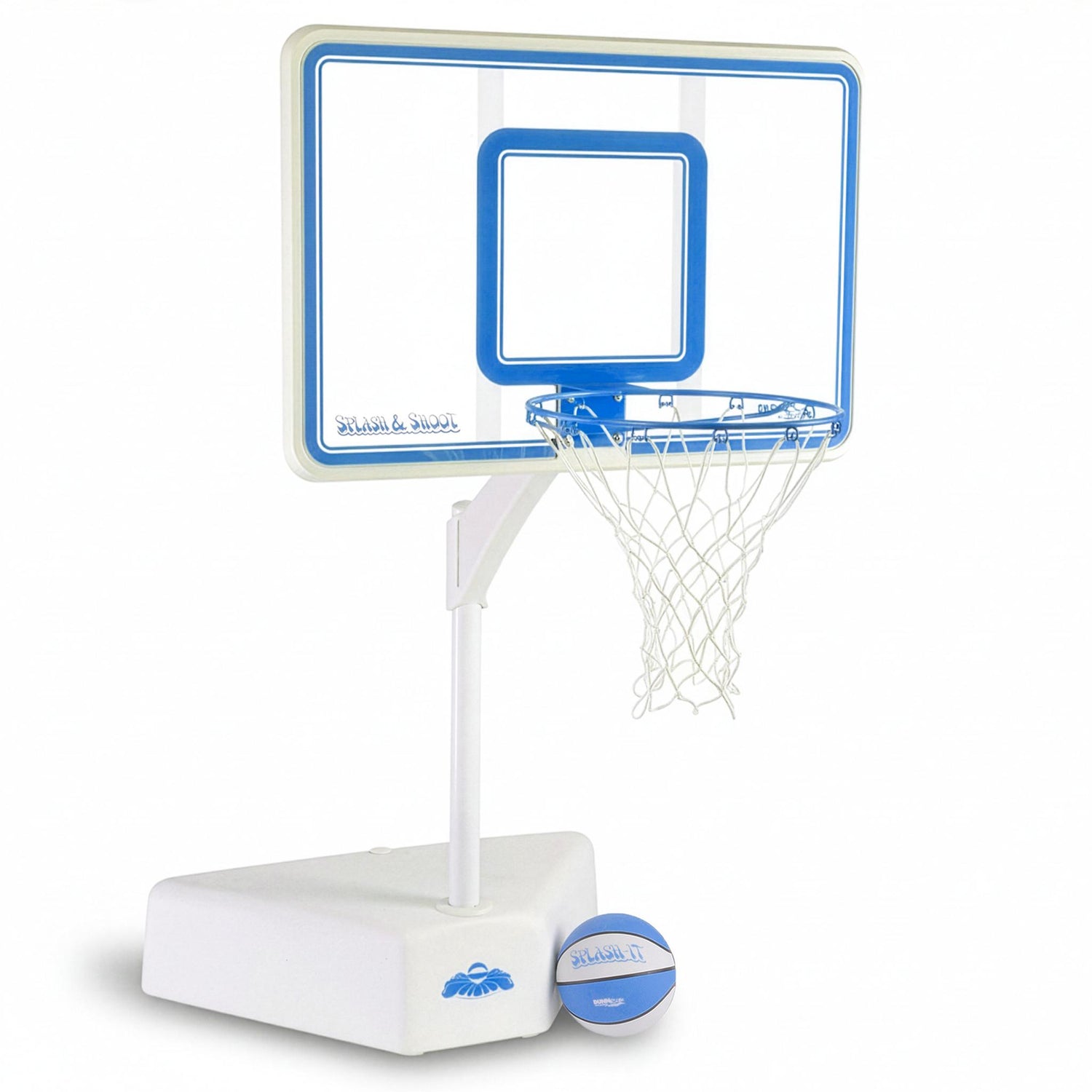 Splash & Shoot Clear Pool Basketball Hoop, Blue