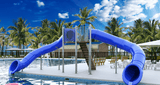 Double Flume Poolside Slide