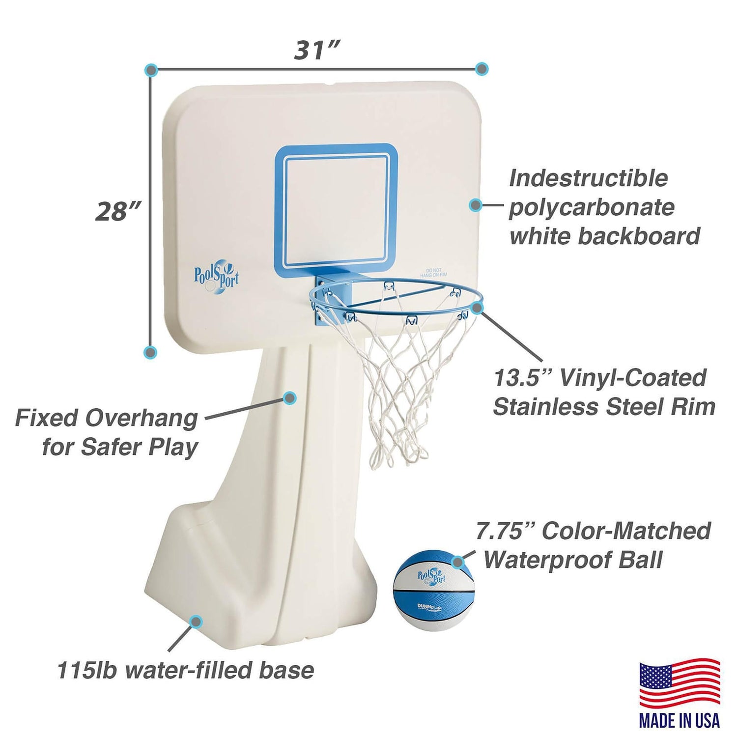PoolSport Pool Basketball Hoop - Image 8