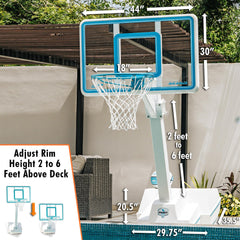 Splash & Slam Clear Pool Basketball Hoop - Image 4