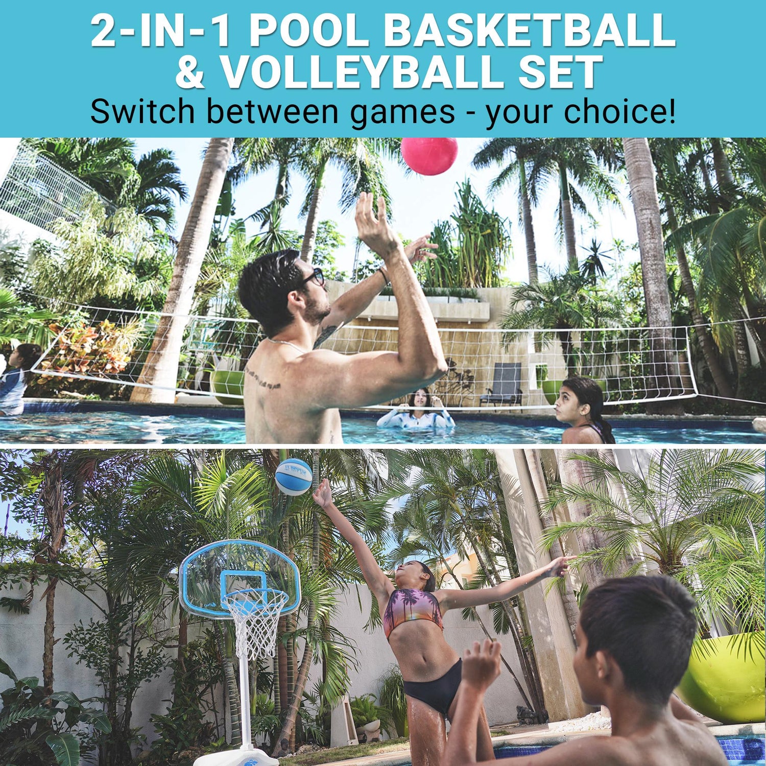 Clear Shot Basketball and Volleyball Combo - Image 2